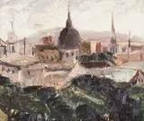 Rose Wiselberg, Montreal East, oil on paper board