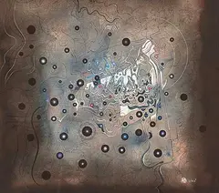 Jack Marlowe Wise, Buddha Thought, 1967, mixed media on paper