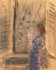Rose Wiselberg, Untitled - Interior View, watercolour and graphite on paper