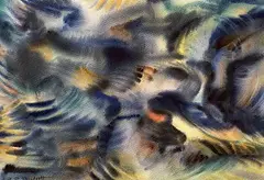 Untitled - Abstraction by Stanford Earl Blodgett, watercolour on paper, sold May 1998