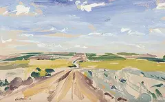 Ken Christopher, Untitled - Praire Landscape, 1982, acrylic on canvas