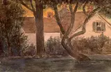 Frederick Colson, Untitled - The Winding Tree, watercolour on paper