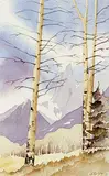 James Davies, Mt. Ishbell, Banff, 1997, watercolour on paper