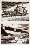 Alfred William Davey, Untitled - The Overlanders #81/100 / Untitled - Indians and H.B.C. Fort #20/100, relief print on paper