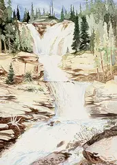 Ian Jamieson, Cascade, 1984, watercolour on paper
