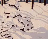 George Douglas Pepper, Untitled - Snow Trail, 1931, silkscreen on paper