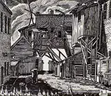 James McLaren Nicoll, Chinese Courtyard #3/65, 1979, etching on paper