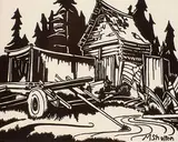 Margaret Shelton, Lumberyard in Banff