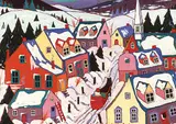 Terry Ananny, Quebec Town in Winter, acrylic on canvas