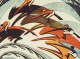 Sybil Andrews, Racing #42/60, 1934, colour lino block on paper