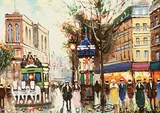 Antoine Blanchard, Untitled - Parisian Street Scene