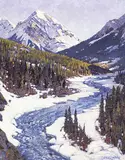 Belmore Browne, The Winding River, 1928, oil on canvas