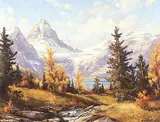 Duncan MacKinnon Crockford, When Larches Turn to Gold - Mt. Assiniboia