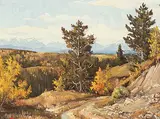 Duncan MacKinnon Crockford, Ghost River Valley, Alberta [With the Old Logging Road]