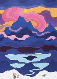 Ted Harrison, Wolf Family, 1982, acrylic on canvas