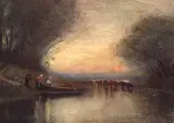 John A. Hammond, Sunset on the Tan..., 1927, oil on canvas board