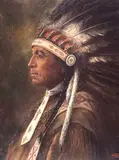 Father Henry Metzger, Chief Pimotah, oil on canvas