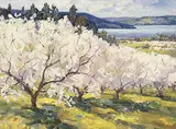 Francine Noreau, Okanagan in Bloom, oil on canvas