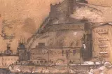 Robert Pilot, The Citadel, P.Q., chalk on paper