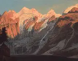 Hubert Sattler, Lake O'Hara, oil on paper board