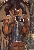 Dorothy Henzell Willis, Untitled - Coast Salish Totem, watercolour on paper