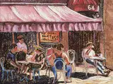 Lucienne Boucher Zegray, Relaxing on Prince Arthur Street, Montreal