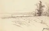 John Sloan Gordon, Untitled - Lakeshore, pencil on paper