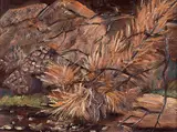 Percy Henry Edgar Henson, Pine Needles and Cones, 1960, oil on panel