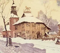 The Old Smithy by Nicholas Hornyansky, colour etching on paper, sold Nov 1997