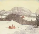 Nicholas Hornyansky, Laurentian Winter, colour etching on paper