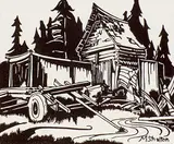 Margaret Shelton, Lumberyard in Banff