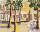Small Square in Venice #25/50 by John Harold Thomas Snow, lithograph on paper, sold Nov 1997