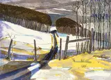 Wire Gate #32/50 by John Harold Thomas Snow, lithograph on paper, sold Nov 1997