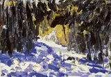 Jack Winn, Pathway to Indian Falls, 1995, oil on hard board