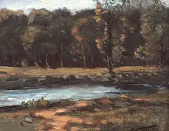 William Edwin Atkinson, Emerald Stream, 1909, oil on panel
