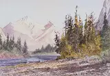 Frederic Marlett Bell-Smith, Looking Down the Bow River, Below the Falls, Banff, N.W.T.