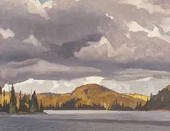 A. J. Casson, Grey Autumn - Joe Lake, 1977, oil on paper board
