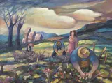 Gérard Castonguay, Un Dernier Effort, acrylic on canvas