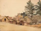 Frederick Sproston Challener, Untitled - Summer, Edge of Town, 1891, watercolour on paper