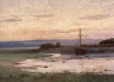 Alberta Cleland, Untitled - Late Afternoon, St. Lawrence River, 1913, oil on board