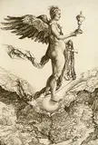 Albrecht Durer, Nemesis [The Great Fortune], 1502, etching on paper
