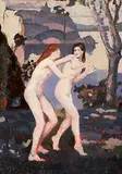 Randolph Hewton, Untitled - Two Nudes, oil on canvas