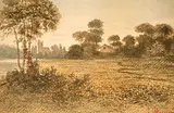 Joseph Julius Humme, Untitled - In the Countryside, watercolour on paper