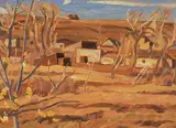 A. Y. Jackson, Pincher Creek, Alta. '45, 1945, oil on panel