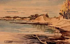 Untitled - Spring View by Robert Newton Hurley, watercolour on paper, sold May 1997