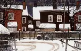 John Kasyn, Lane Near Danforth Avenue, oil on hard board