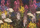Fireweed Gone to Pod, Goldenrod and Yarrow by Illingworth Kerr, 1980, oil on canvas board, sold May 1997