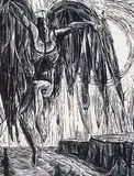 Icarus 2 #12/30 by Rosemary Elizabeth Kilbourn, wood engraving on paper, sold May 1997