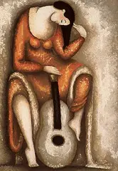 Rajka Kupesic, Adagio, oil pastel on paper
