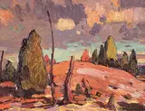 Frederick Nicholas Loveroff, Before Sun Down, 1926, oil on panel